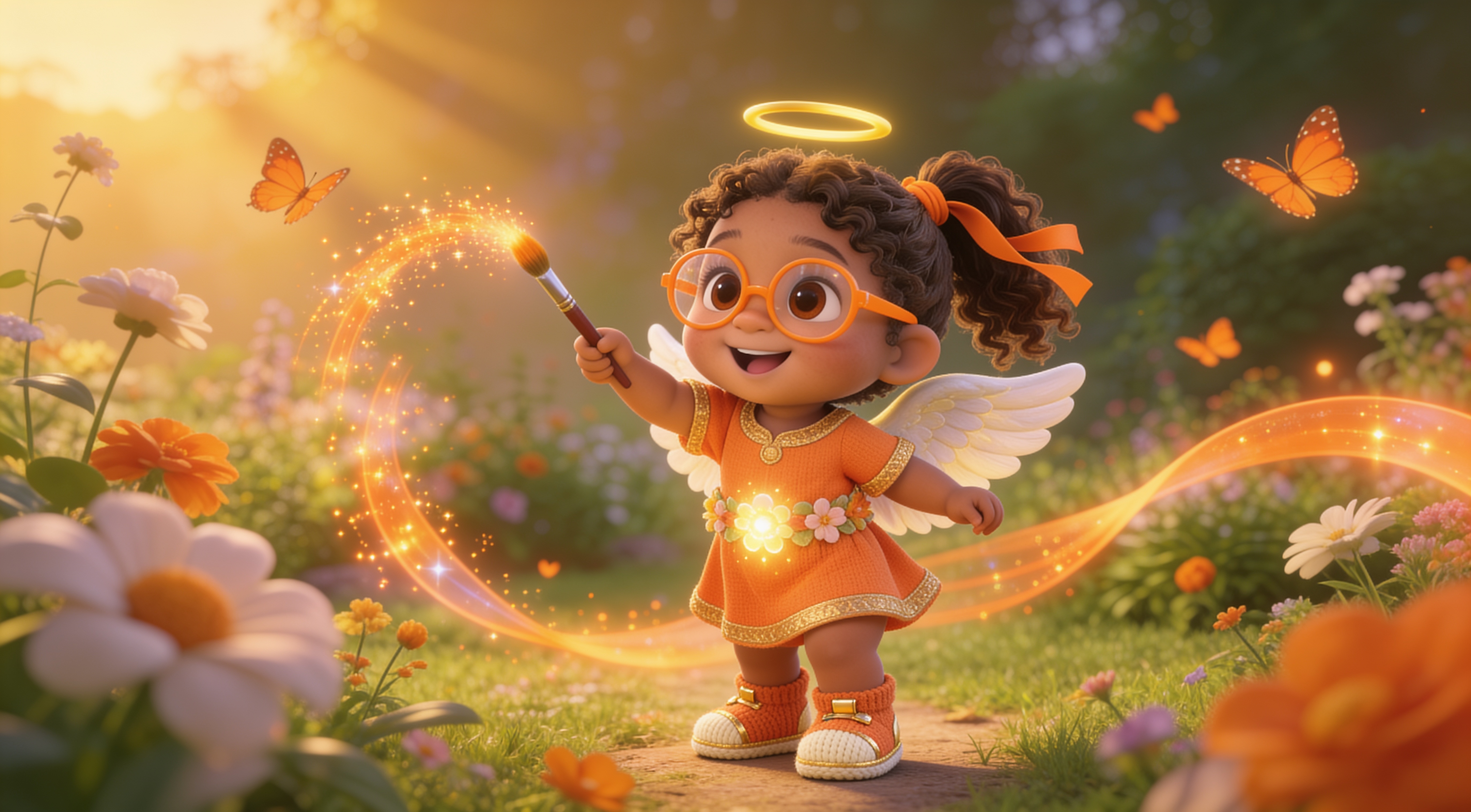 Lonnie, the Orange Creator Angel Baby