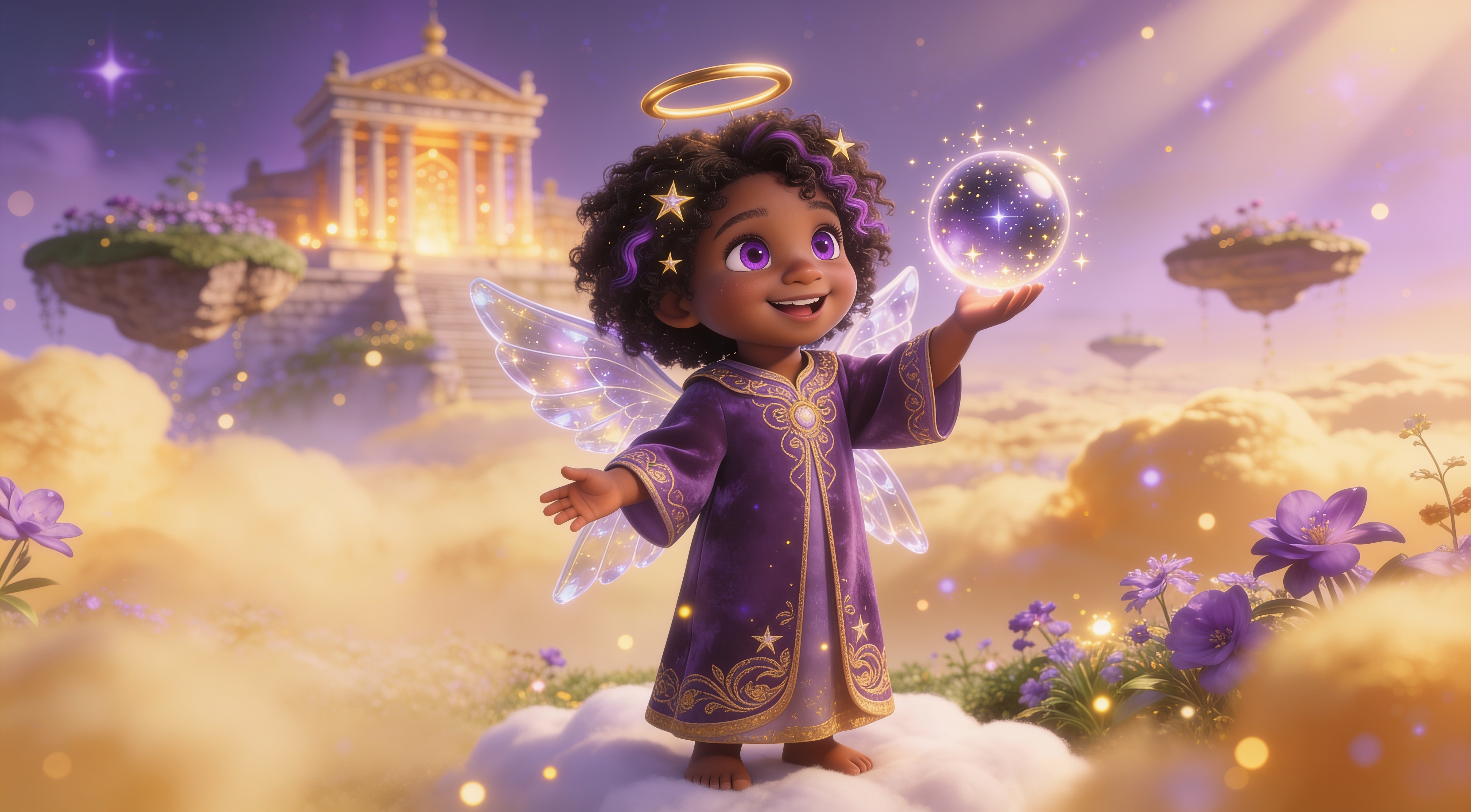 Zion, the Violet Guide Angel Baby